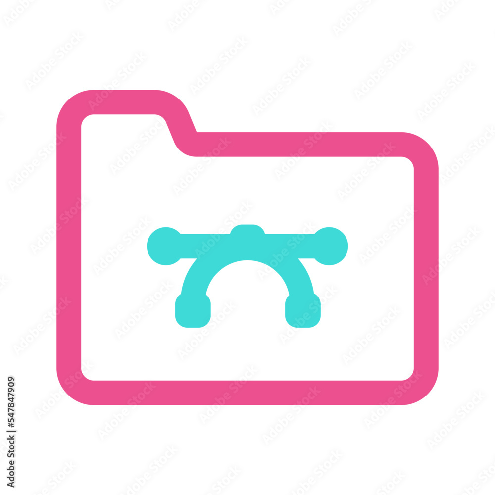 Folder Icon with Two Tone Colour Style Folder Icon with Two Tone Colour Style