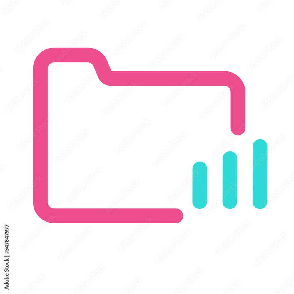 Folder Icon with Two Tone Colour Style Folder Icon with Two Tone Colour Style