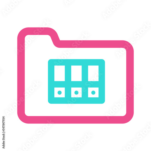 Folder Icon Two Tone Color Style