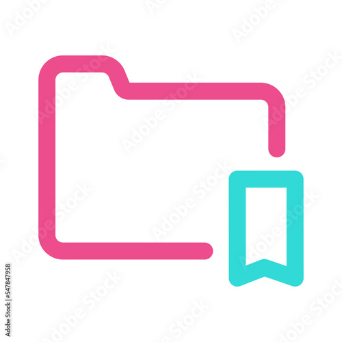 Folder Icon with Two Tone Colour Style