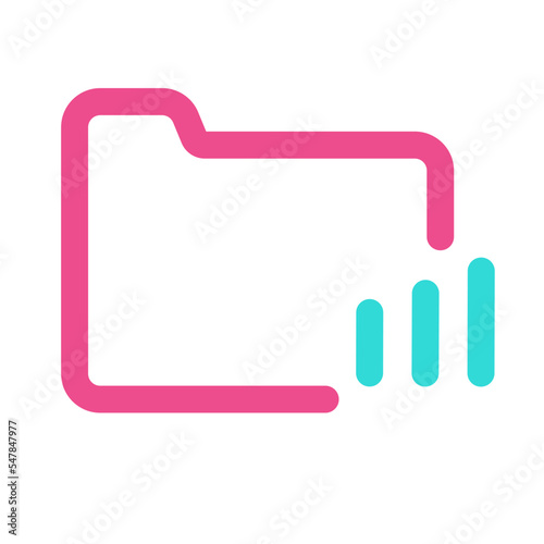 Folder Icon with Two Tone Colour Style