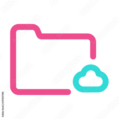 Folder Icon with Two Tone Colour Style