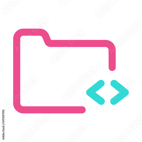 Folder Icon with Two Tone Colour Style