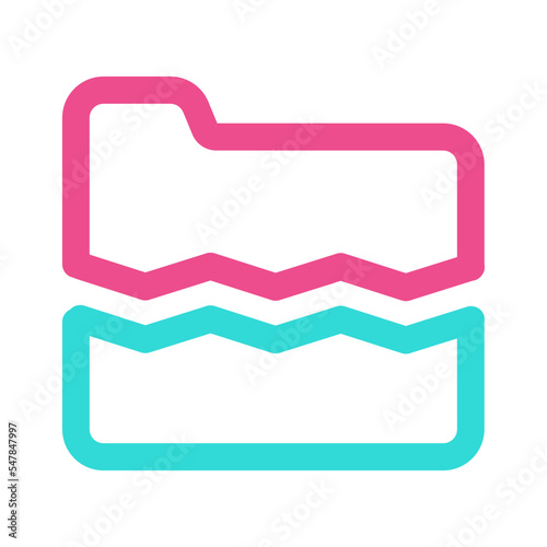 Folder Icon with Two Tone Colour Style