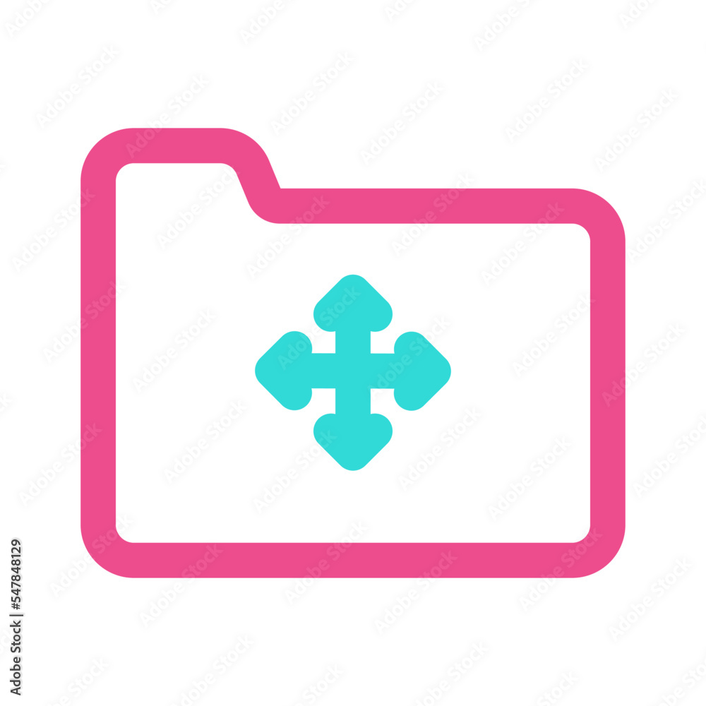 Folder Icon with Two Tone Colour Style Folder Icon with Two Tone Colour Style