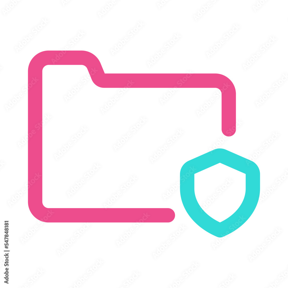 Folder Icon Two Tone Color Style