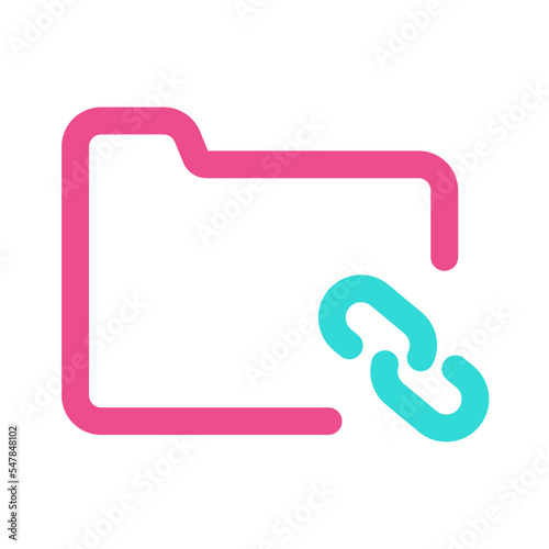 Folder Icon with Two Tone Colour Style