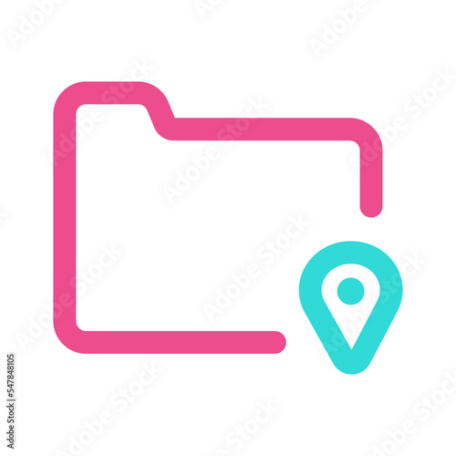 Folder Icon with Two Tone Colour Style