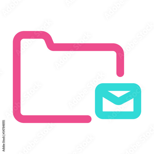 Folder Icon with Two Tone Colour Style