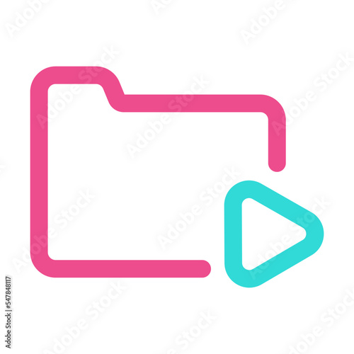 Folder Icon with Two Tone Colour Style