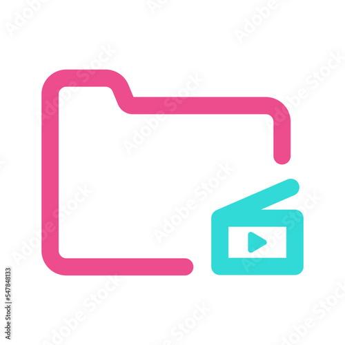 Folder Icon with Two Tone Colour Style