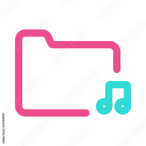 Folder Icon with Two Tone Colour Style