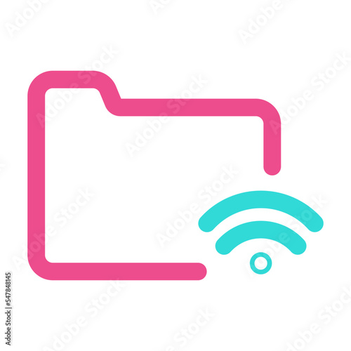 Folder Icon with Two Tone Colour Style