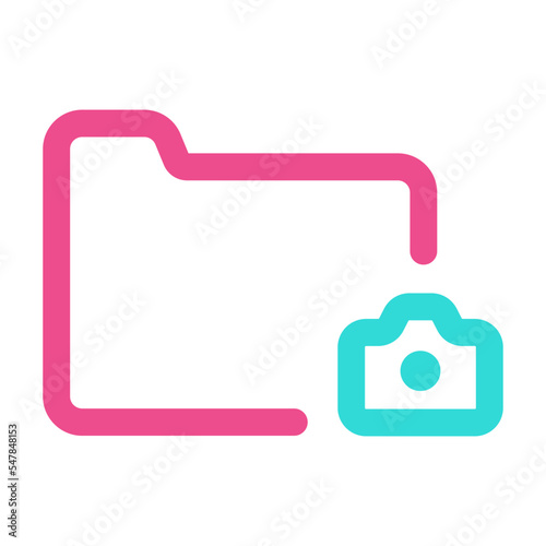 Folder Icon with Two Tone Colour Style