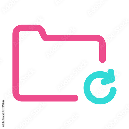 Folder Icon with Two Tone Colour Style
