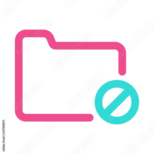 Folder Icon with Two Tone Colour Style