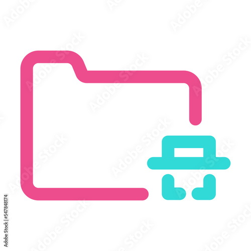 Folder Icon with Two Tone Colour Style