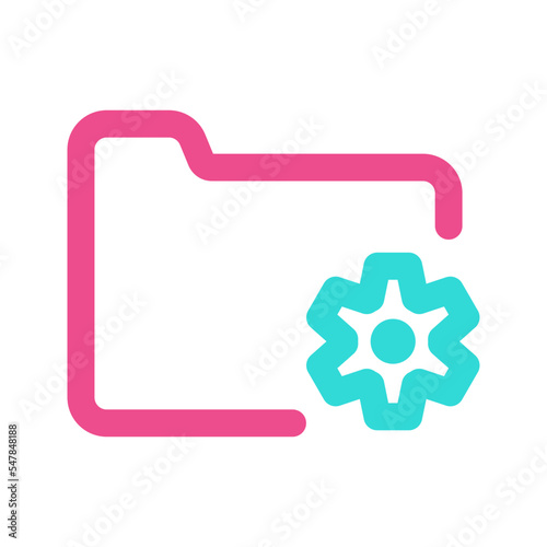 Folder Icon with Two Tone Colour Style
