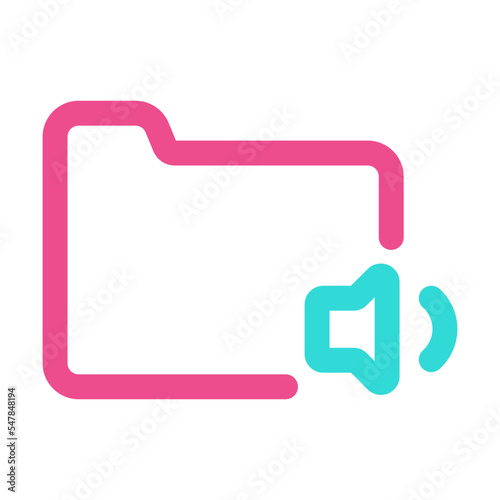 Folder Icon with Two Tone Colour Style