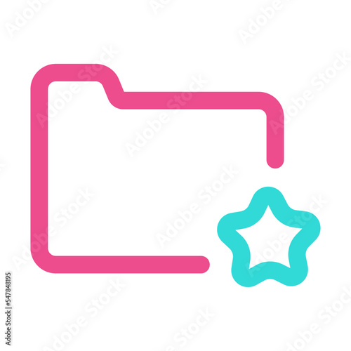 Folder Icon with Two Tone Colour Style