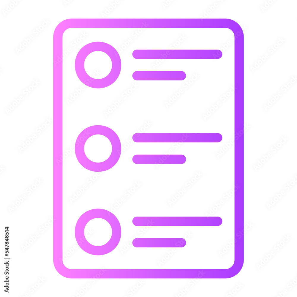 shopping list gradient icon shopping list gradient icon