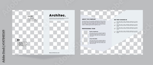 Architecture bifold brochure template 