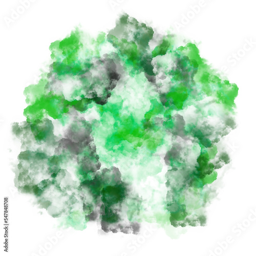 realistic isolated green Smoke effect