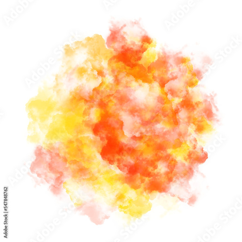 yellow and orange smoke element