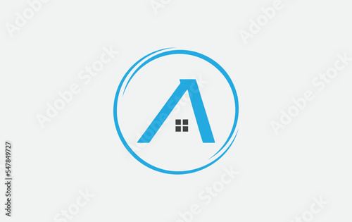 Free Download Real estate logo design circle icon and real estate symbol vector and flat house window circle monogram vector - GFXLoad