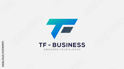 Alphabet letters TF FT business Initials vector logo design