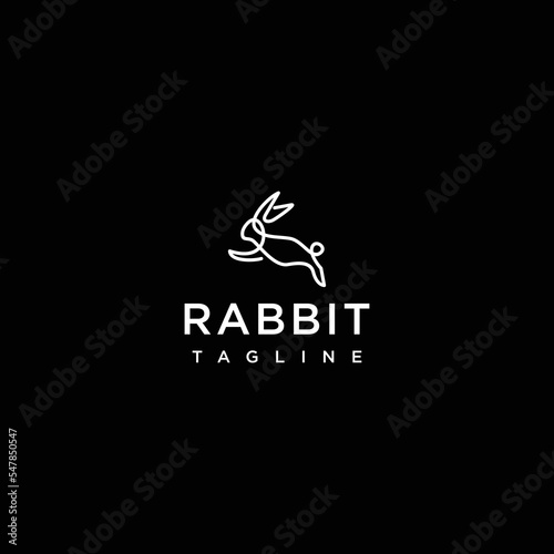 Rabbit logo icon design template