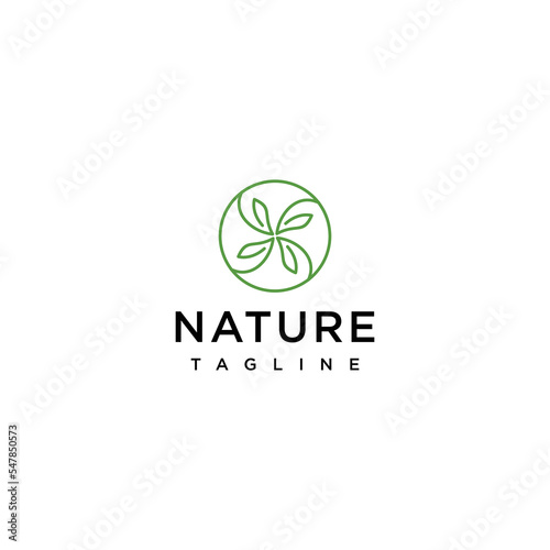 Nature logo icon design template