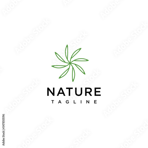 Nature logo icon design template