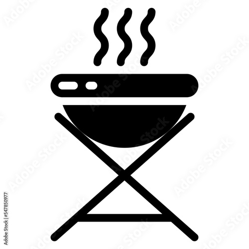 bbq glyph icon