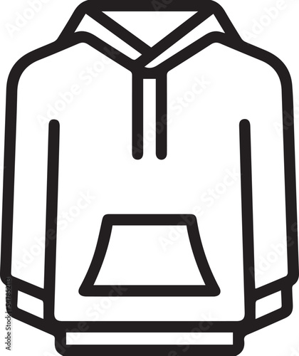 Hoody line icon. Hoodie wear sign. Hooded sweatshirt symbol. Quality design element. Line style hoody icon.