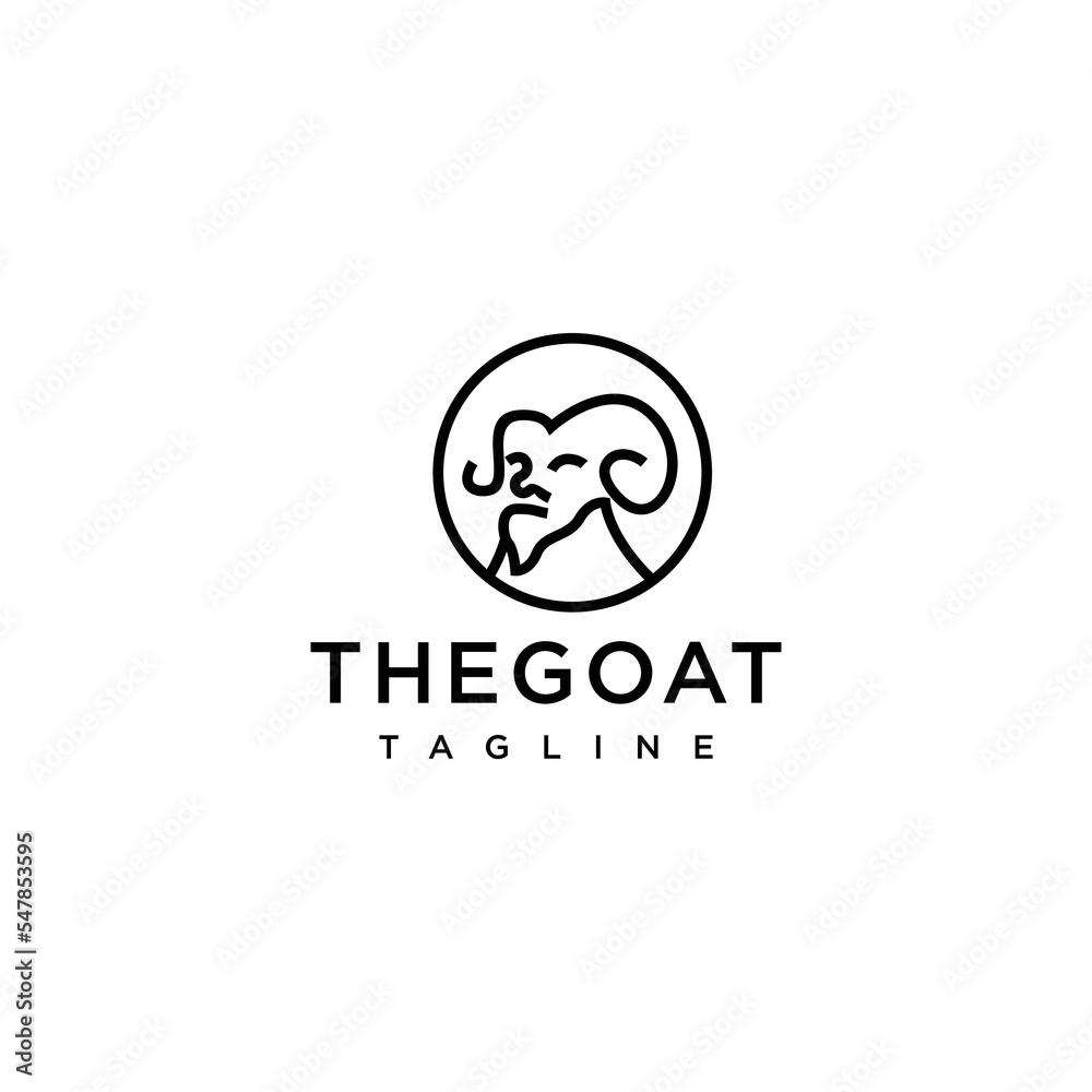 Goat logo design vector template Goat logo design vector template