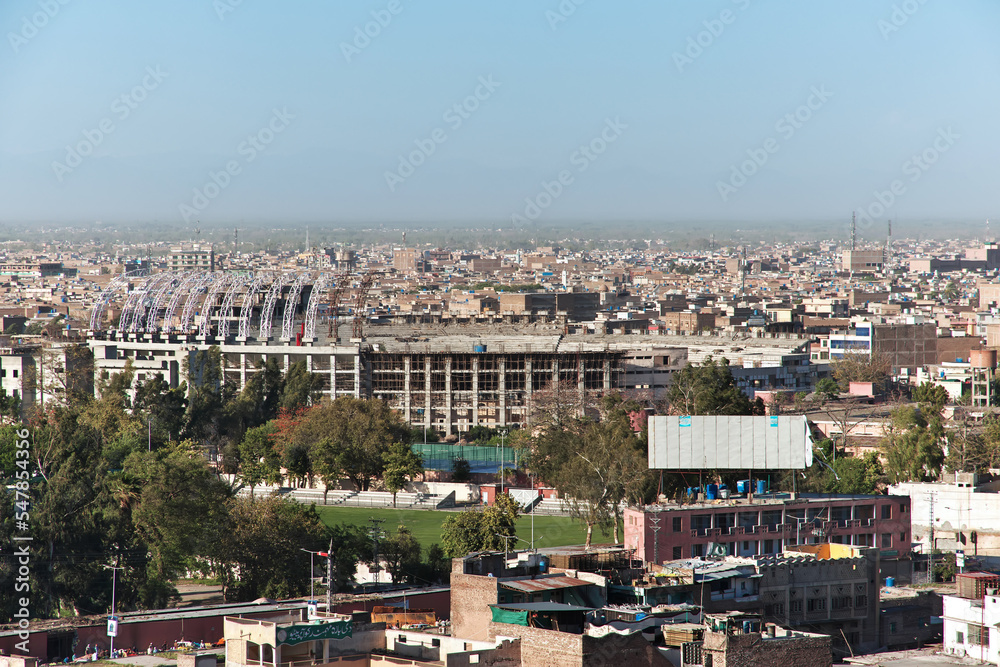Naklejka premium The panoramic view of Peshawar, Pakistan