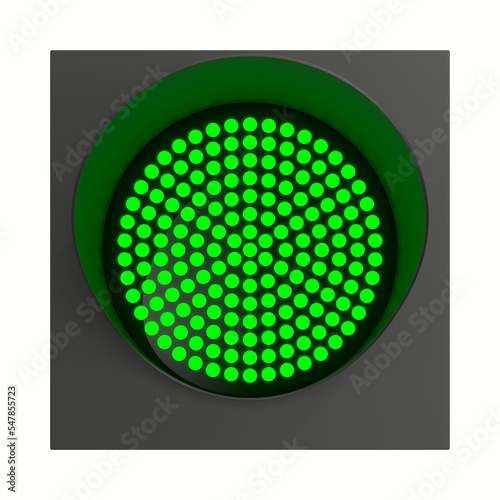 traffic light on white back...