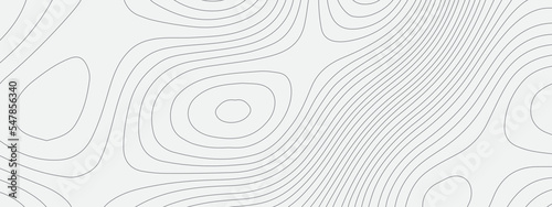Black and white abstract topographic map with lines and circles background. Topographic map and place for texture. Topographic gradient linear background with copy space. Vector illustration