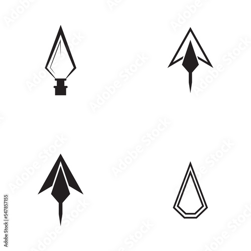 Spear logo vector design template