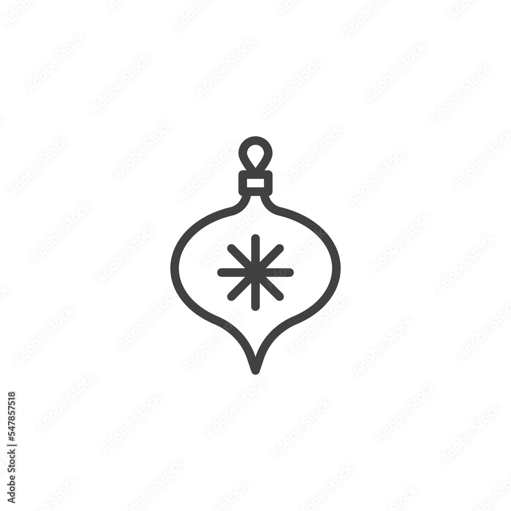 xmas tree toy line icon xmas tree toy line icon