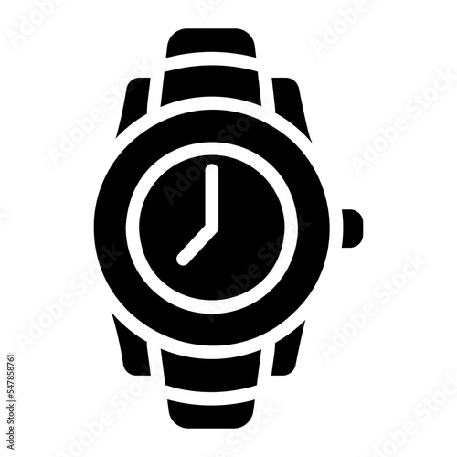 hand watch glyph icon