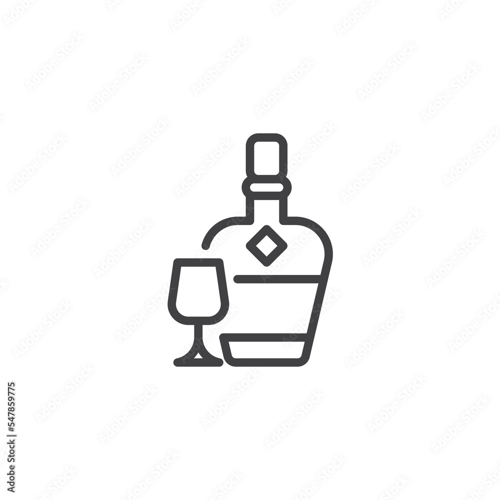 Chinese baijiu bottle line icon Chinese baijiu bottle line icon