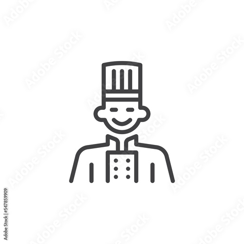 Chinese chef line icon