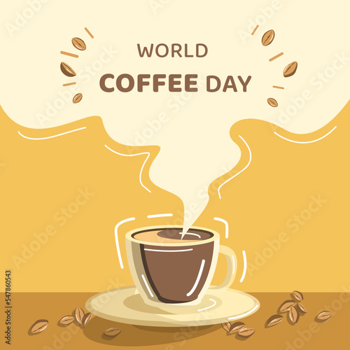 Coffee banner for world coffee international day  