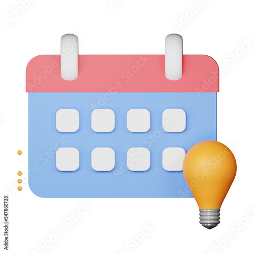 3d calender idea illustration
