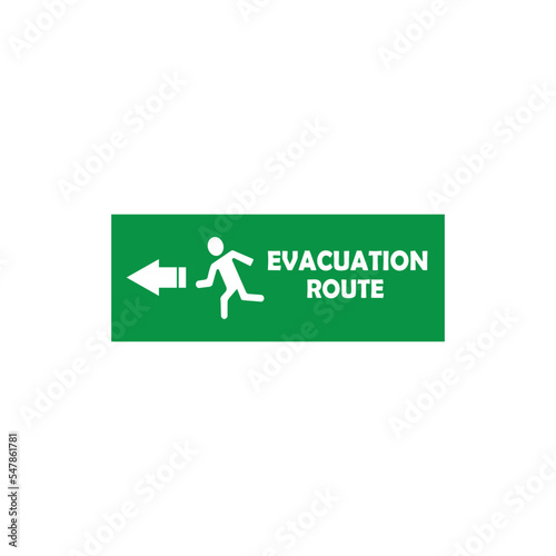 emergency evacuation route icon