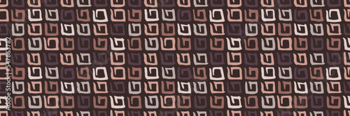 Grunge doodles pattern. Tribal simple ornament seamless pattern. Grunge ethnic background. Simple doodle pattern. Modern fabric design. 80s or 90s clothes fabric. Contemporary ornaments.