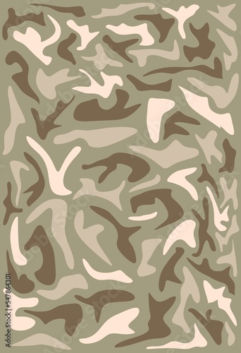 Camouflage seamless pattern, woodland military design, army uniform clothing, hunting and fishing wear style, soldier material.