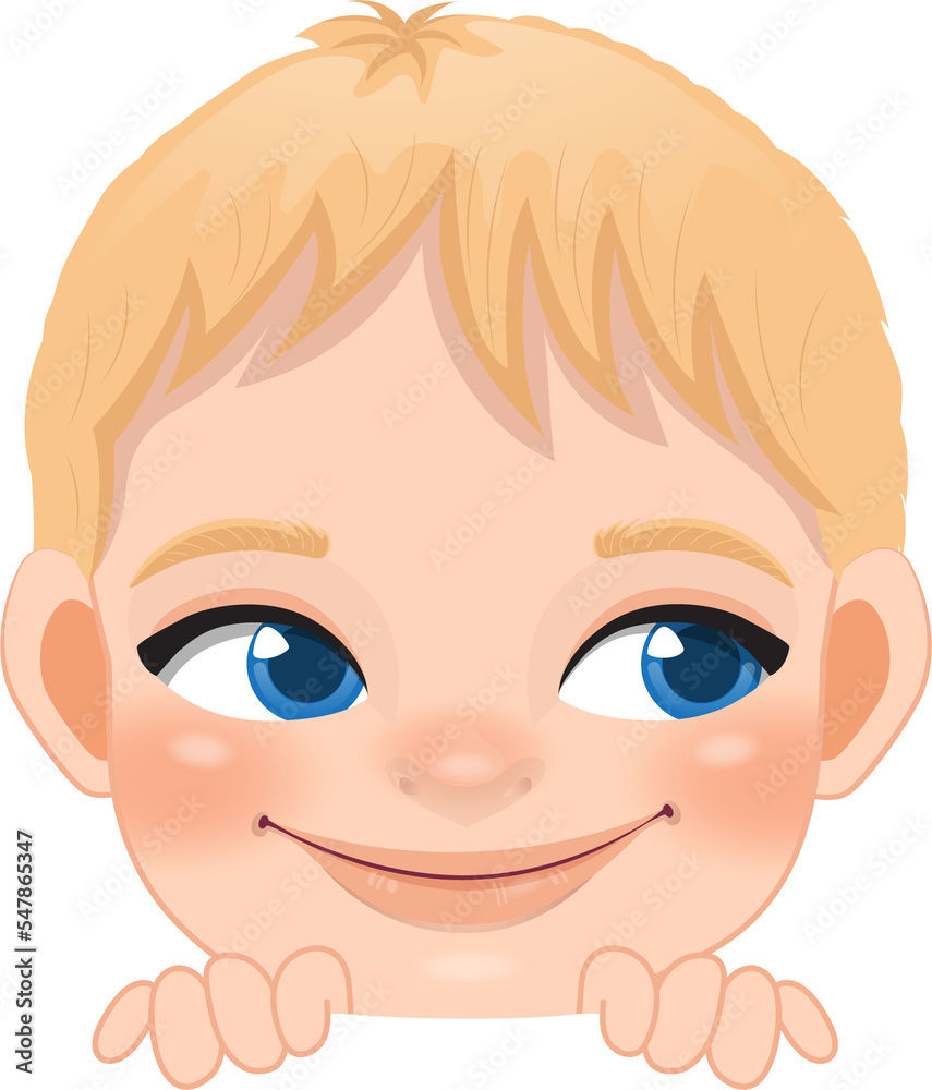 Cute Peekaboo Little Boy or Kid Peeking Boy Cartoon Character Cute Peekaboo Little Boy or Kid Peeking Boy Cartoon Character